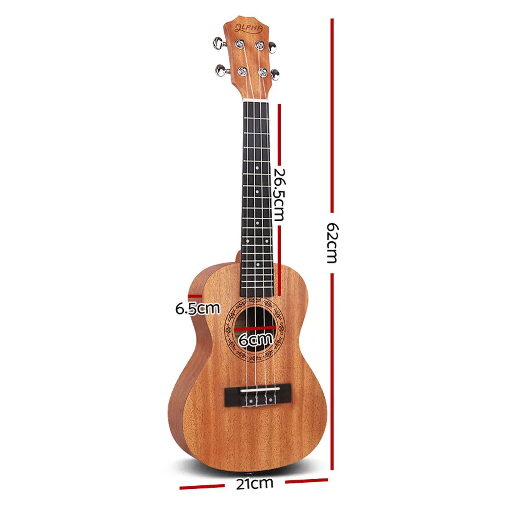 23" Concert Ukulele Mahogany Ukuleles Uke Hawaii Guitar w/ Carry Bag