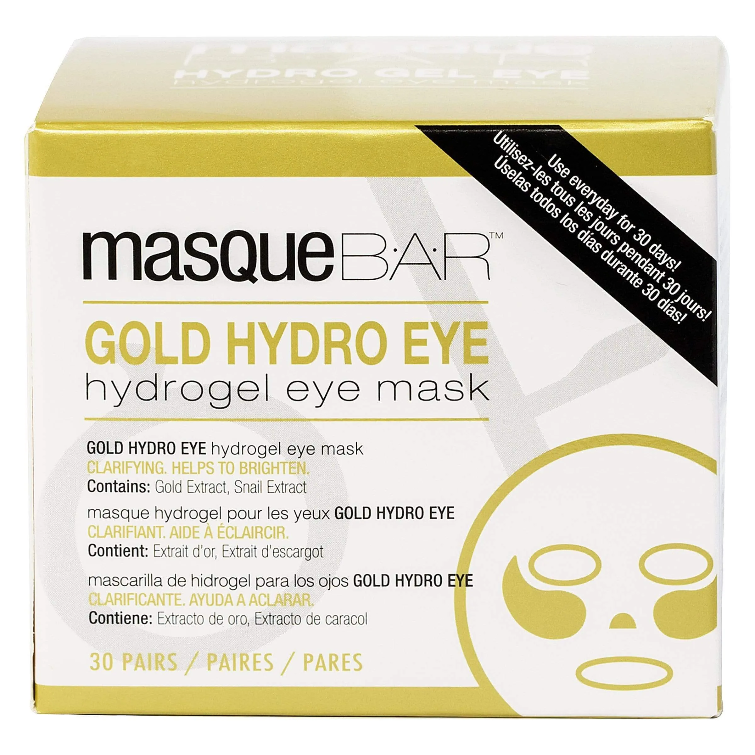 24K Gold Infused Hydrogel Eye Patches (30 Pairs)