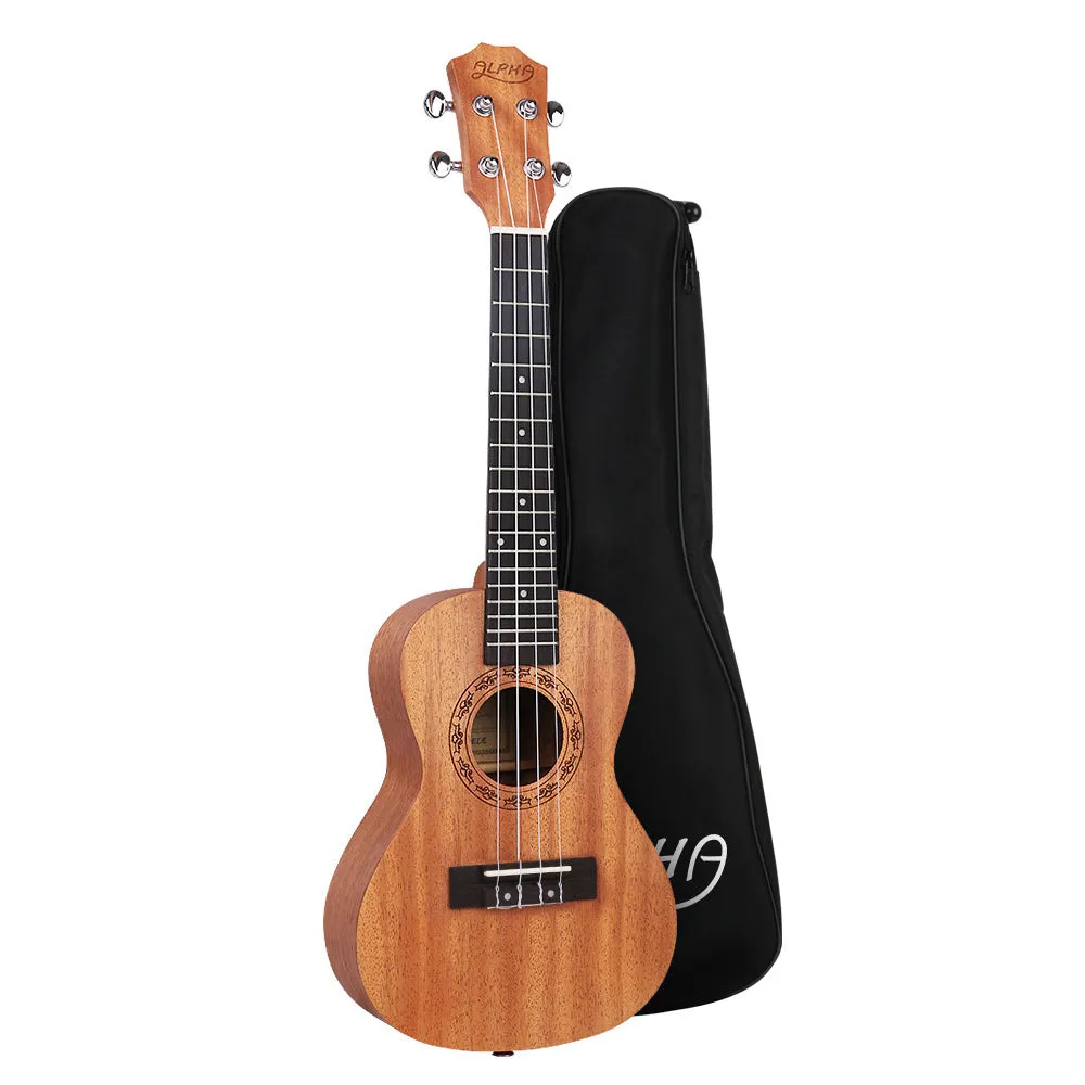 26" Ukulele Natural Mahogany Tenor Beginner Gift with Carry Bag