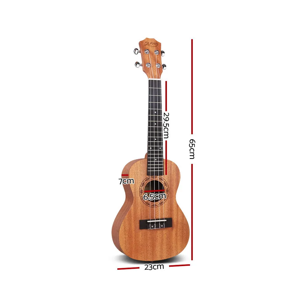 26" Ukulele Natural Mahogany Tenor Beginner Gift with Carry Bag