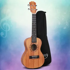 26" Ukulele Natural Mahogany Tenor Beginner Gift with Carry Bag