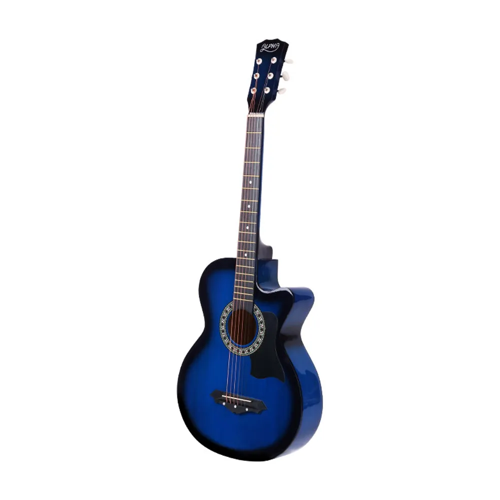 38 Inch Wooden Acoustic Guitar Blue