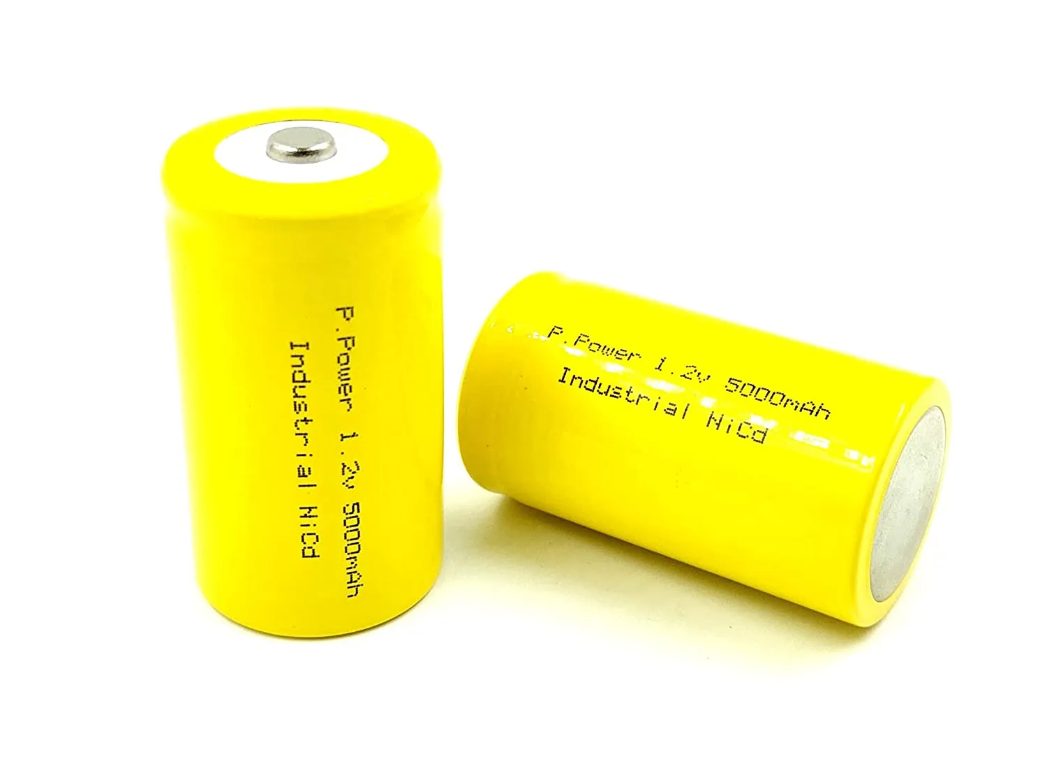 5000mAh 1.2V Size-D Cell NiCd Rechargeable Battery with Button Top