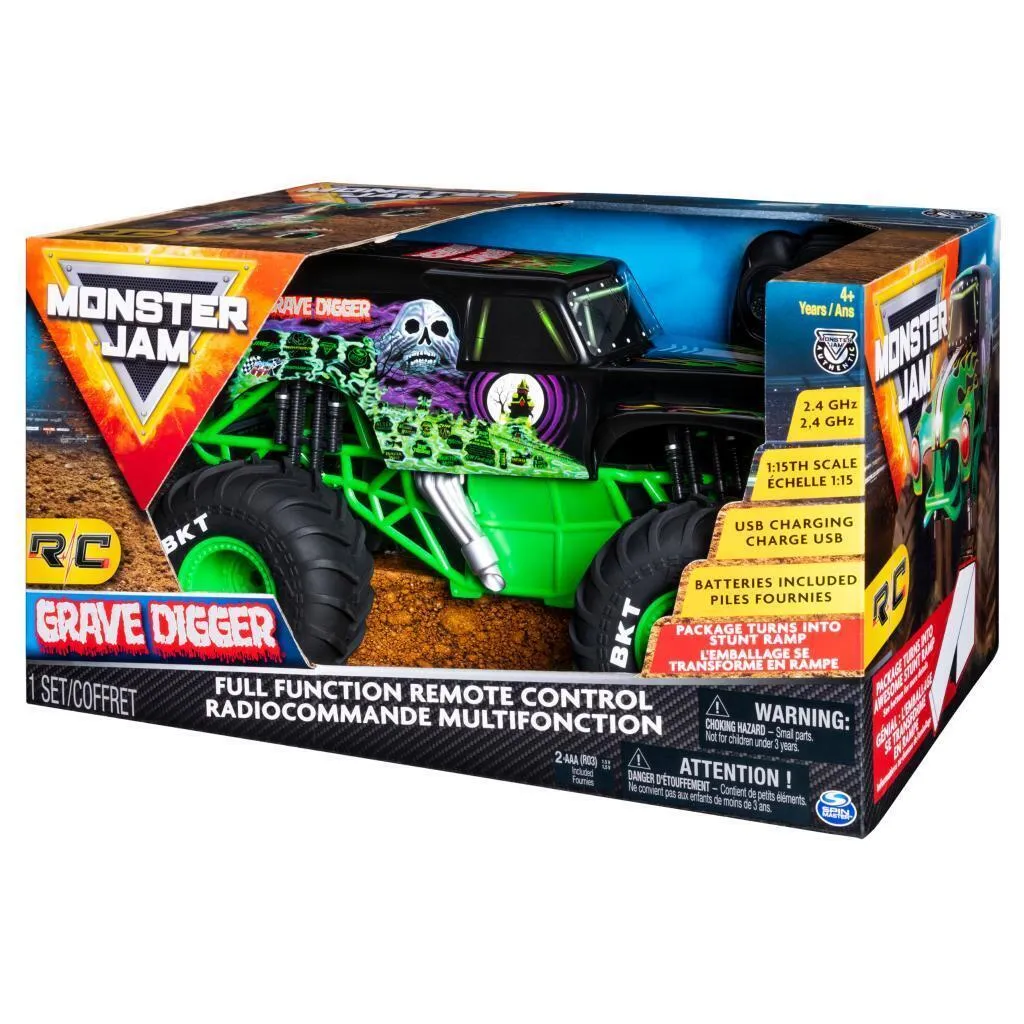 6047112 MONSTER JAM 1:24 REMOTE CONTROL  GRAVE DIGGER