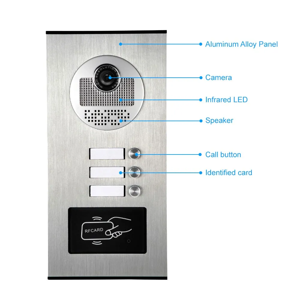 9-inch Screen Residential Intercom Intelbras Wired Camera Wireless Door Intercom for Home Can Be Used With 6 Indoor Units