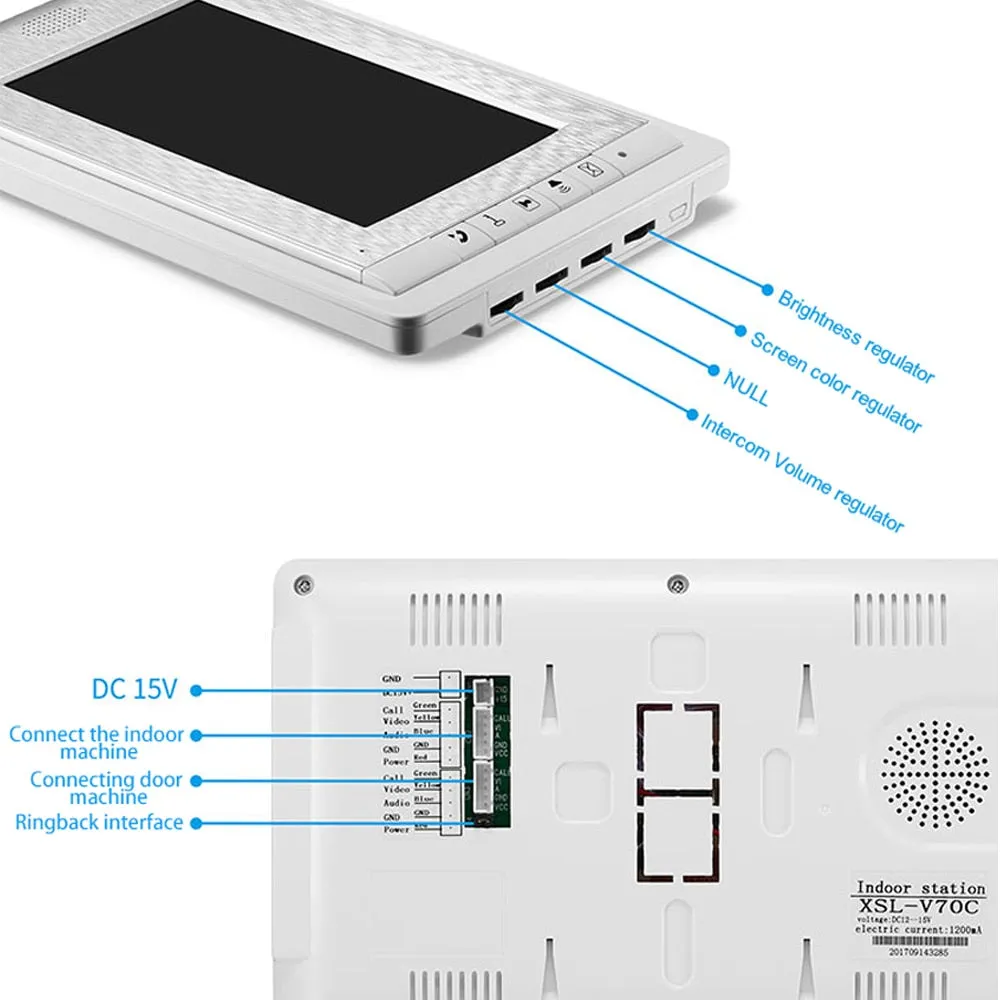 9-inch Screen Residential Intercom Intelbras Wired Camera Wireless Door Intercom for Home Can Be Used With 6 Indoor Units