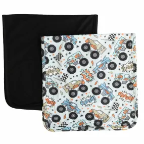 Big Wheelin' 2pc Burp Cloth Set