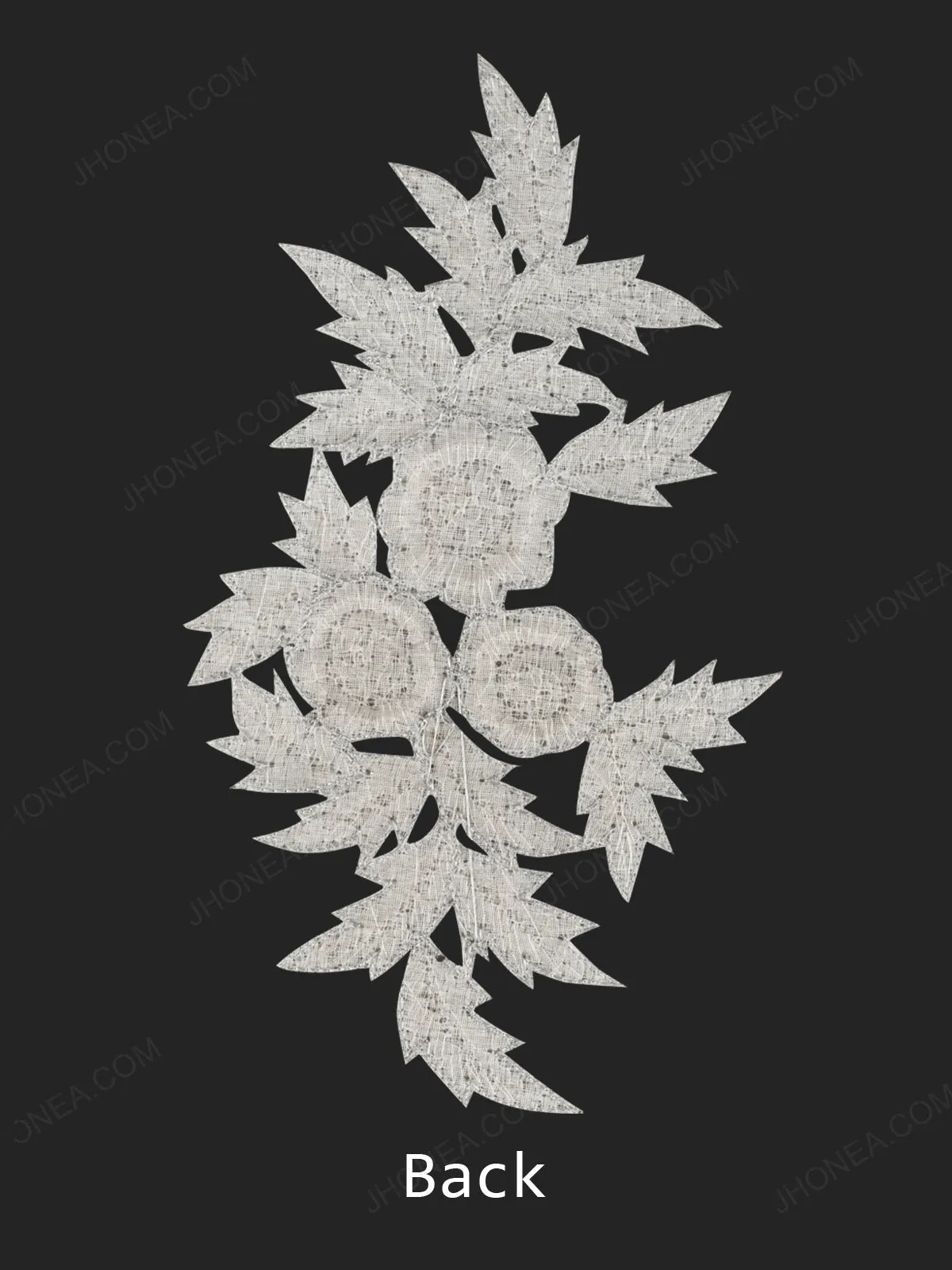 Dazzling Crystal Handmade Flower & Leaves Cutwork Patch