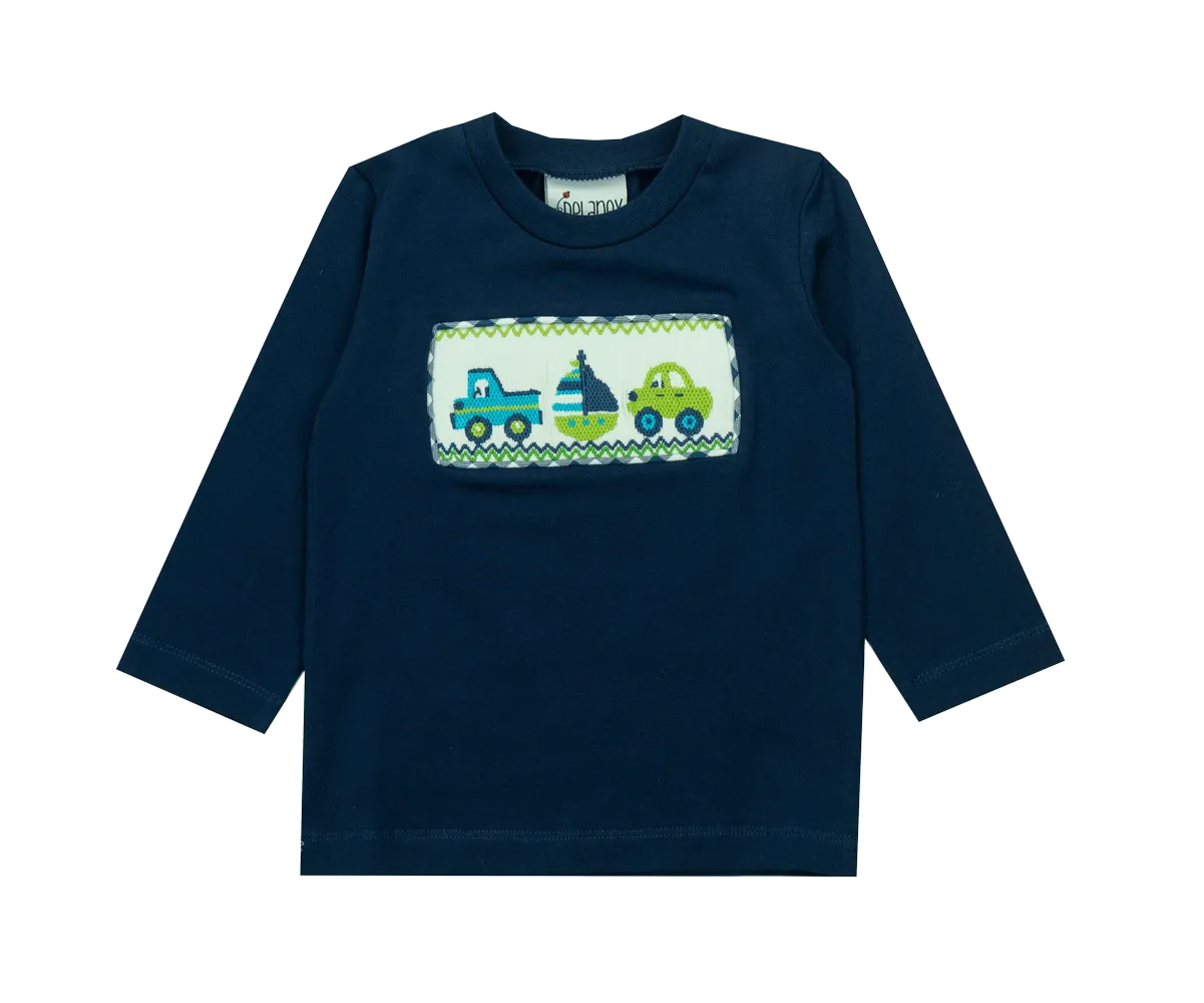 Delaney Boys Transportation Smocked Longall