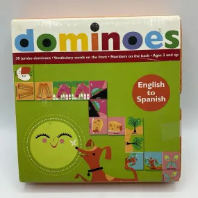 Dominoes 30 Jumbo Dominoes -English to Spanish -Ages 3 & Up