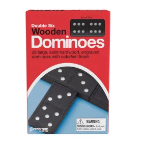 Double Six Wooden Dominoes