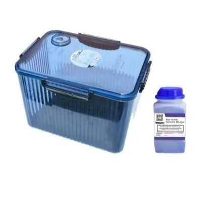 Dry Box F580 (Blue) With Free Silica Gel 1 bottle 500g and Silica Gel Clear Case