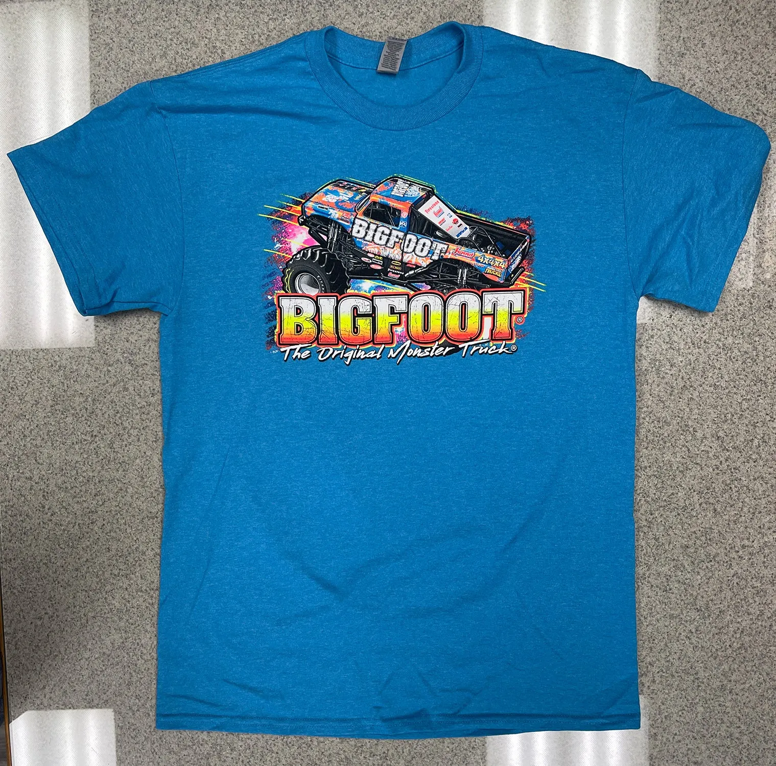 Fluorescent Print Heather Sapphire* BIGFOOT T-Shirt