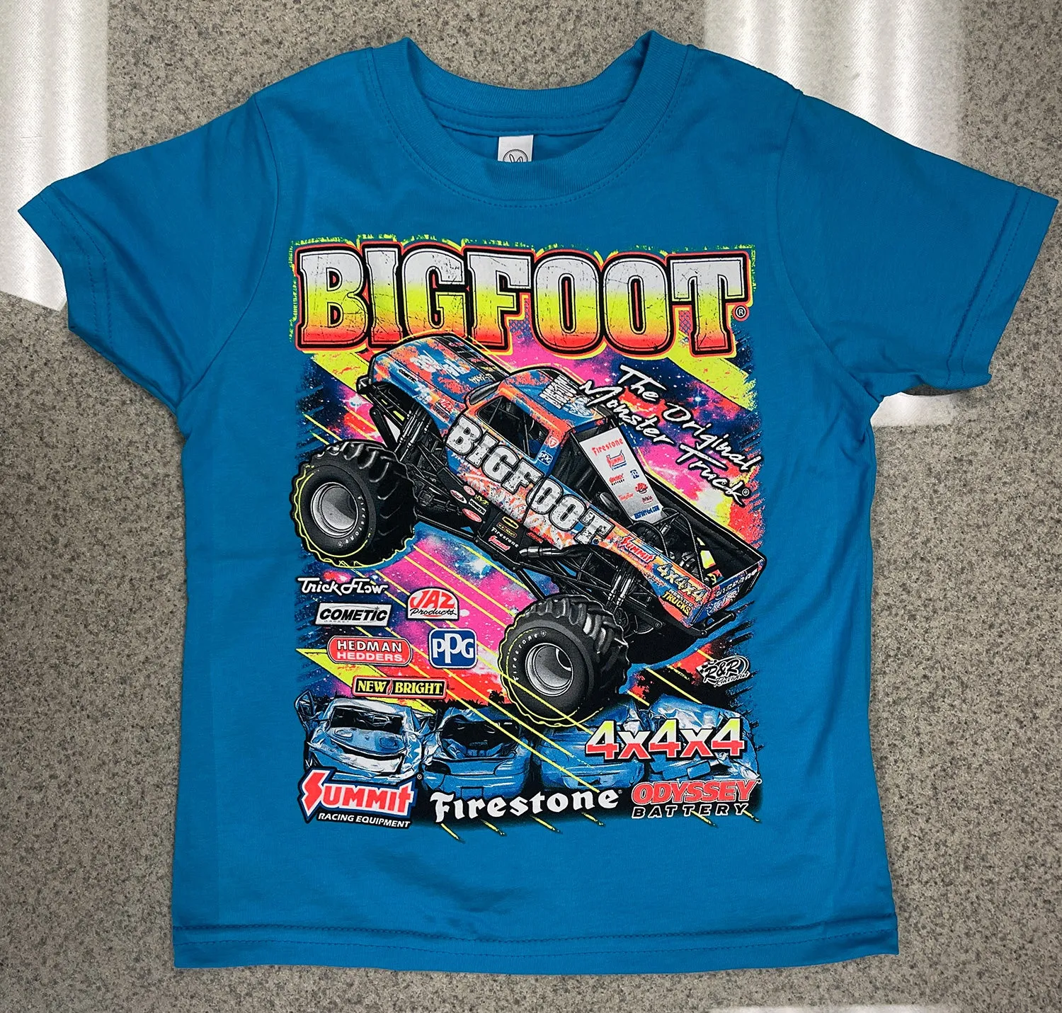 Fluorescent Print Heather Sapphire* BIGFOOT T-Shirt