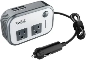 FOVAL 200W Car Power Inverter DC 12V to 110V AC Converter with 4 USB Ports Charger