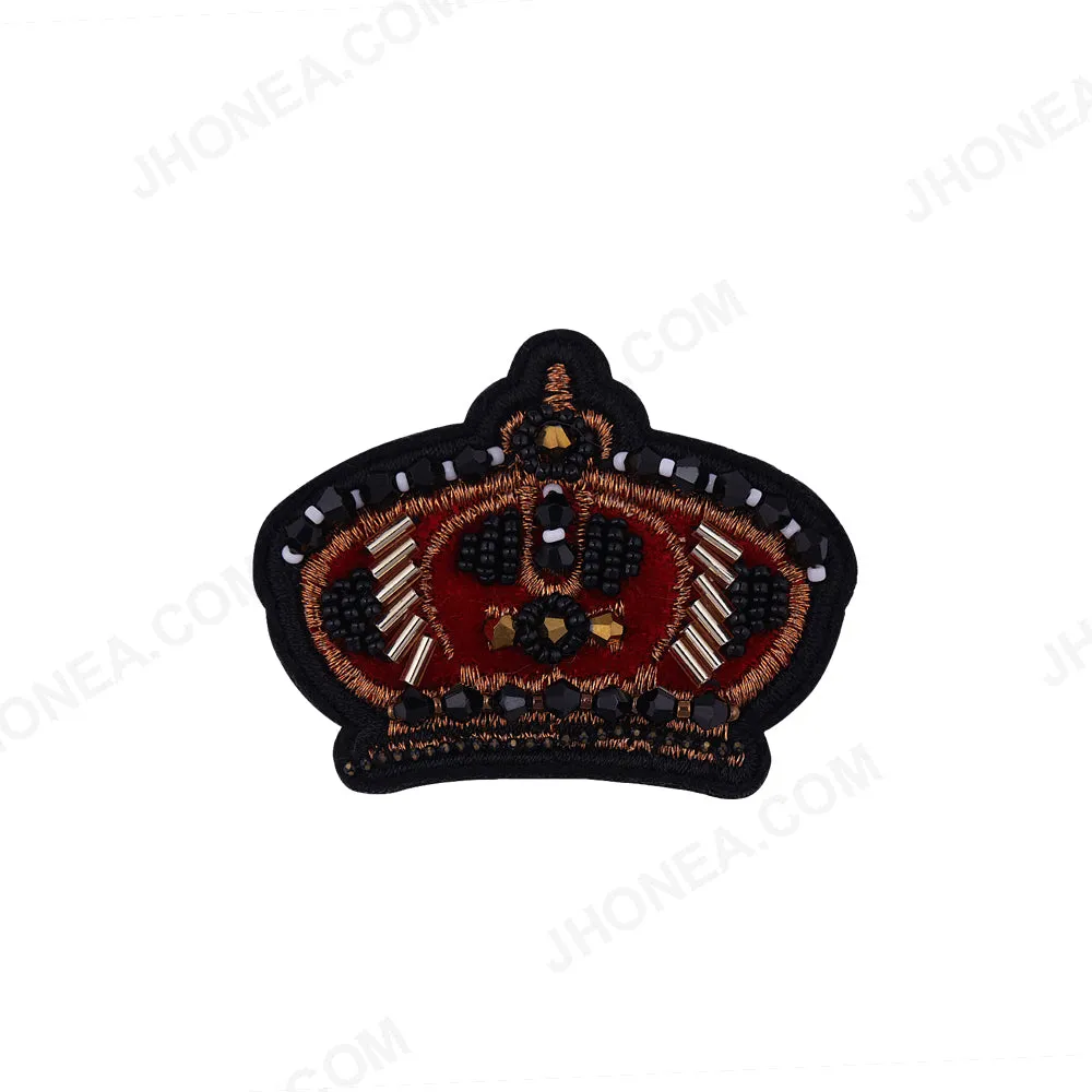 Heavy Embellished Designer Royal Crown Patch