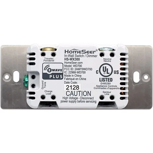 HomeSeer HS-WX300-R2 Z-Wave Plus Scene-Capable RGB Smart Dimmer & Switch