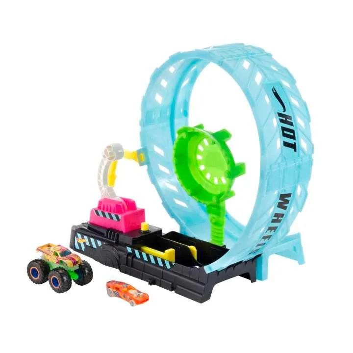 Hot Wheels Monster Trucks Glow-In-the Dark Epic Loop Challenge Playset