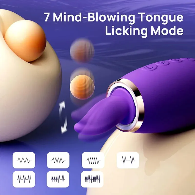 Lurevibe - Sucking Licking Vibrating Tongue Oral Clitoral G spot Vibrator