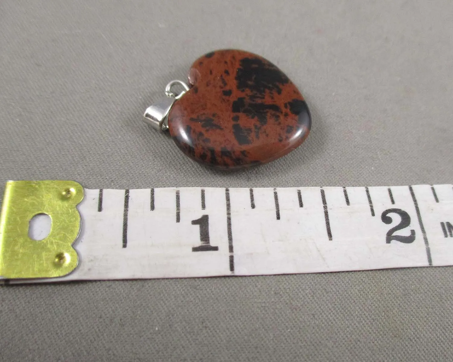 Mahogany Obsidian Heart Pendant 1pc (1747)