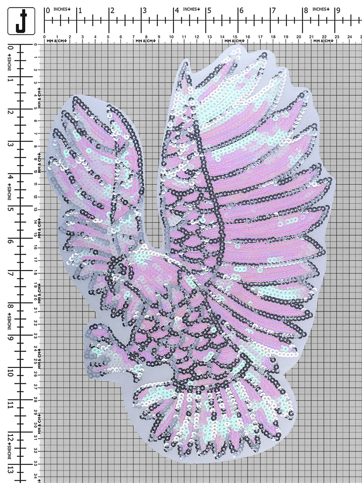 Marvelous Iridescent Eagle Bird Sequins Patch