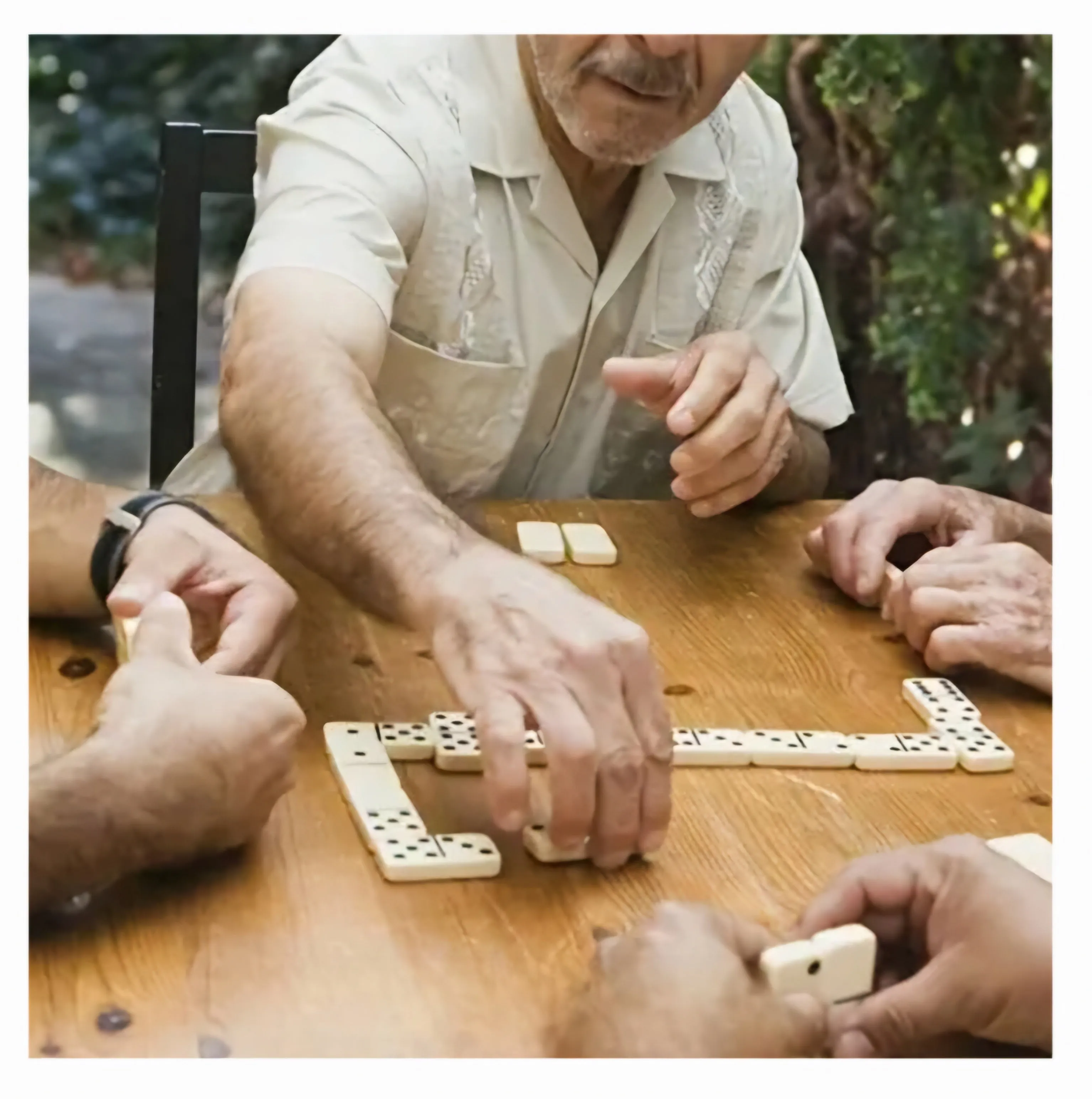 Mini Domino Set in Wooden Box with P.R.'s Flag