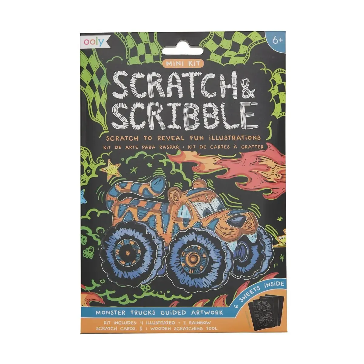 Monster Truck Mini Scratch and Scribble Set