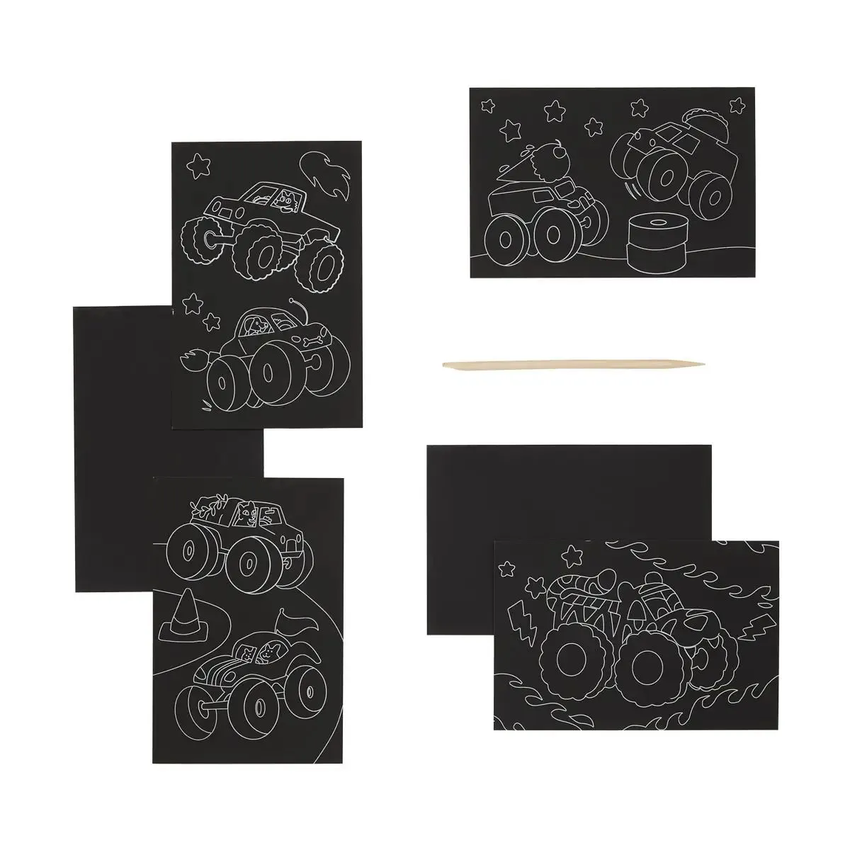 Monster Truck Mini Scratch and Scribble Set