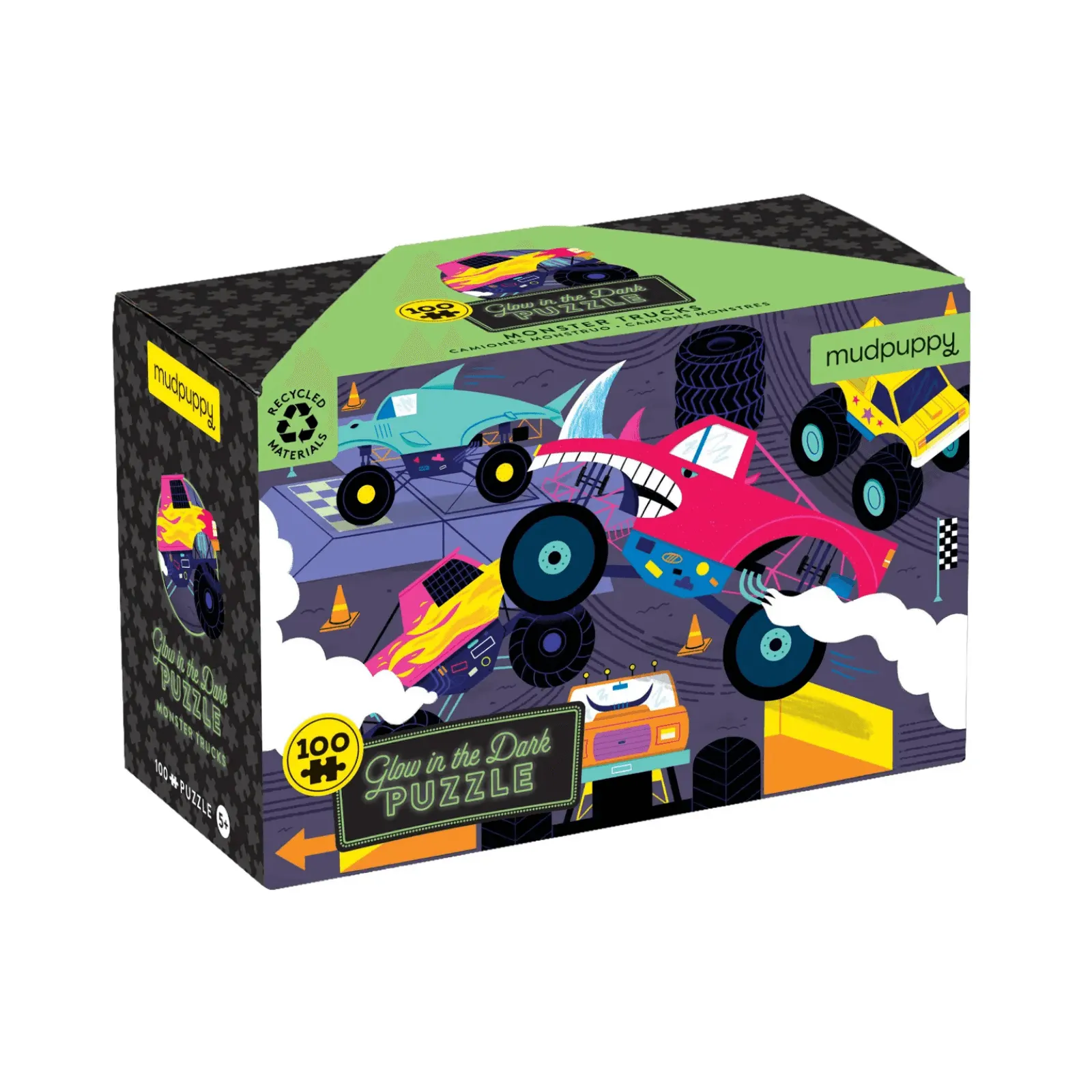 Monster Trucks 100 Piece Glow in the Dark Puzzle