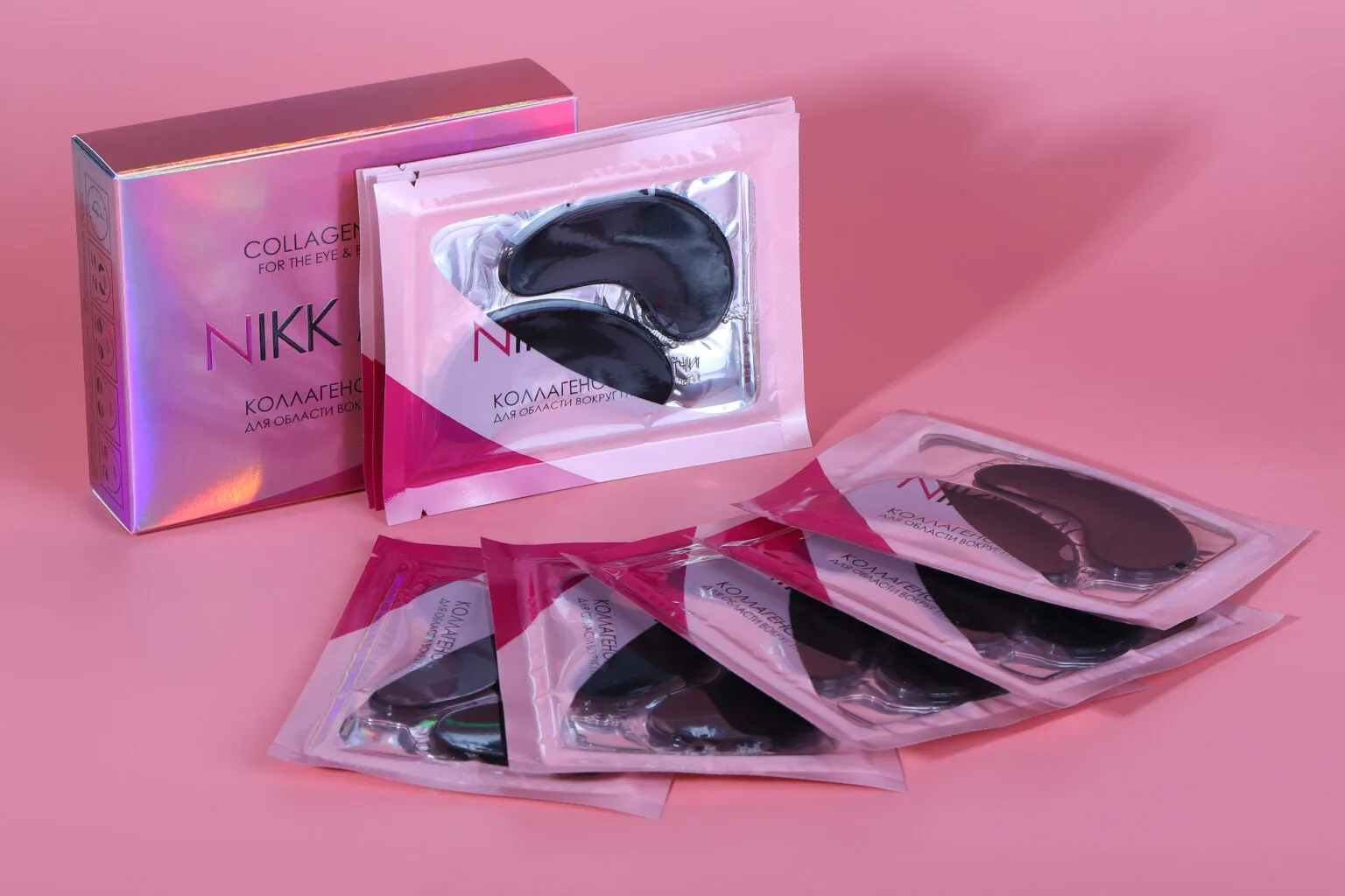 NIKK MOLÉ - Eyebrow and under eye Collagen pads - LIQUORICE (10 pieces)