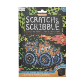 Ooly Scratch & Scribble Mini Scratch Art Kit - Monster Truck