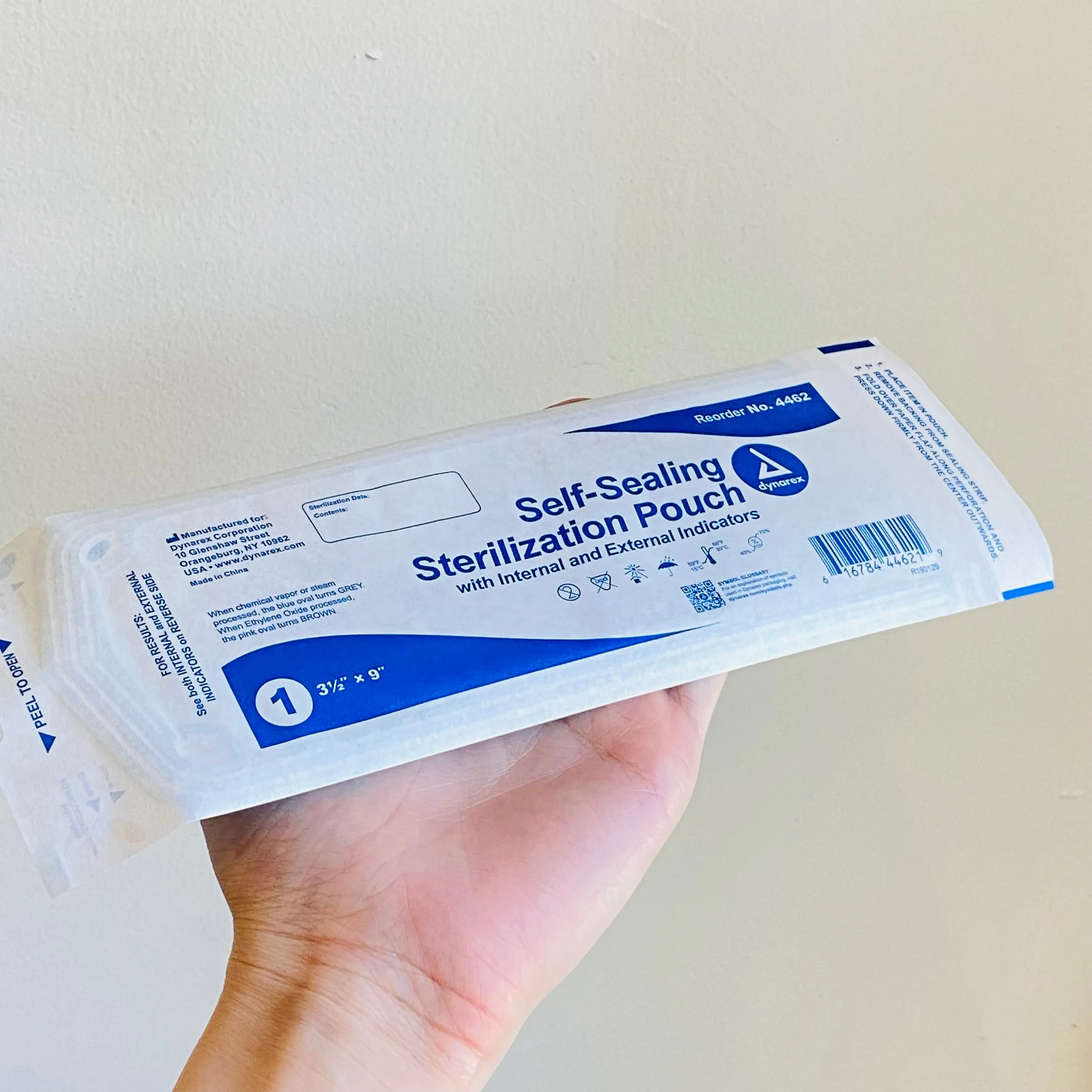 Self Seal Sterilization Pouch 3.5"x9" Large (200pc/Box)