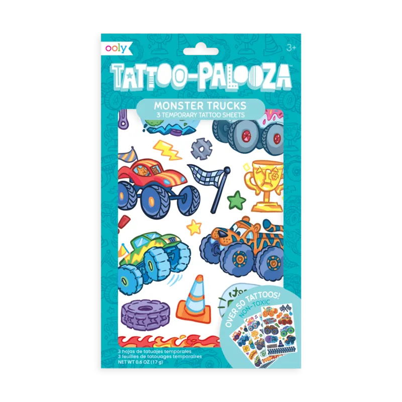 Tattoo Palooza Temporary Tattoos: Monster Truck