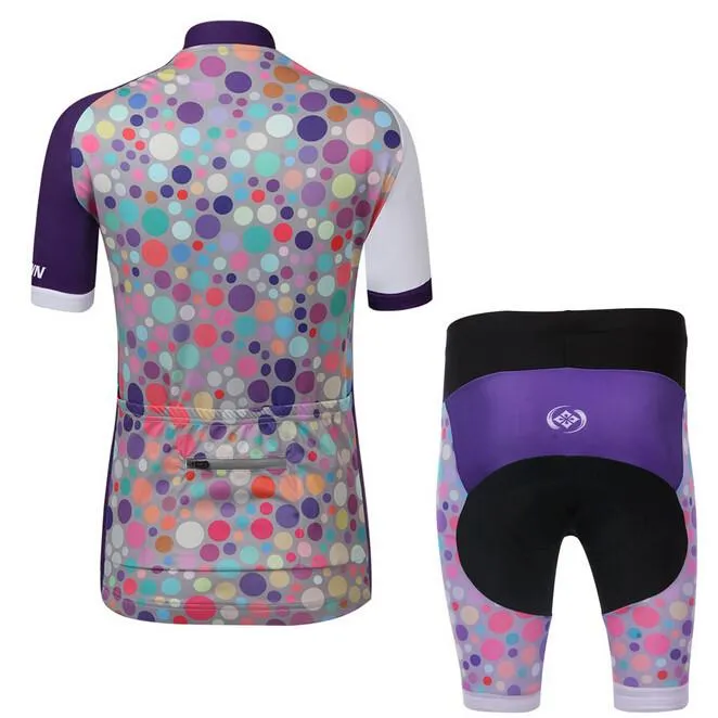 XINTOWN Colorful Dot Short Sleeve Cycling Jersey Set